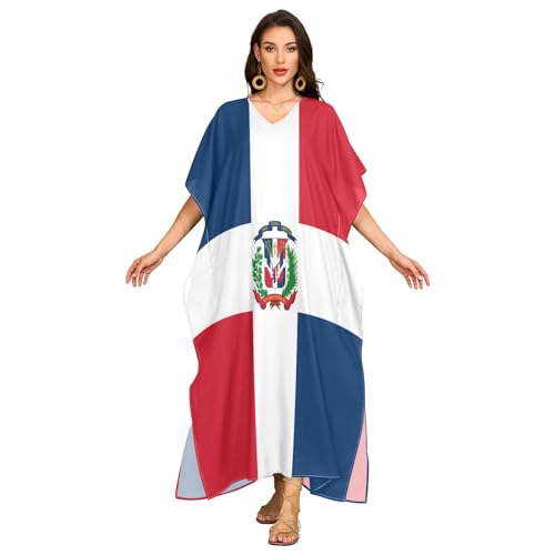 Robe de plage à manches courtes drapée lisse taille moyenne