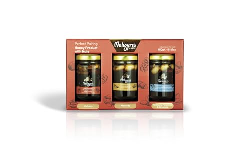 Meligyris - Coffret 3×150 g - Miel de pin grec aux noix, aux