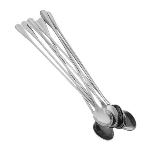 Ciieeo 10 Pièces Cuillère à Mélanger Inox Allongée Lot pour 
