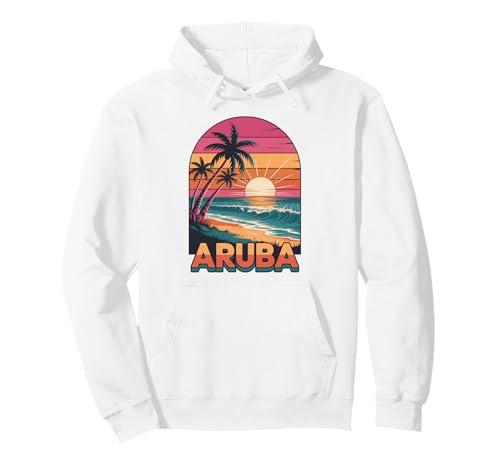 Aruba Fun Tropical Beach Coucher de Soleil Palmiers et océan