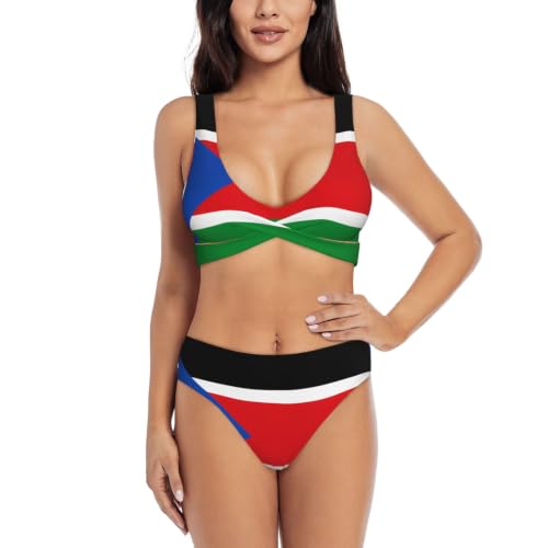 Maillot de bain deux pièces push-up avec coussinets amovible