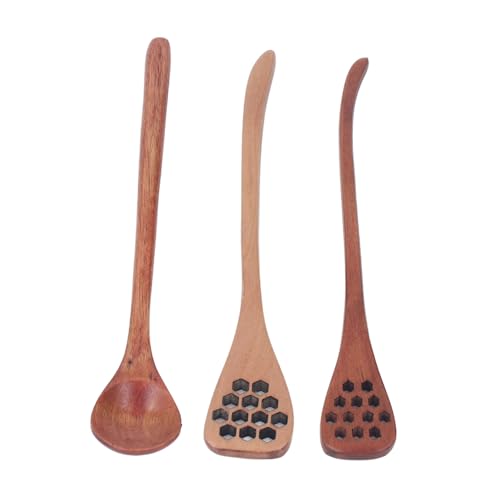 Lot De 3 Bâtonnets à Miel Creux, Cuillère à Miel Creuse, Bât