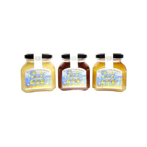 Apicoltura Castel Belfort - lot de 3x250 g Miel d'Oranger, d
