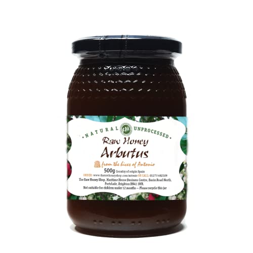 Antonio Miel dArbousier Bio Cru, 500g - Miel Rare et Intense