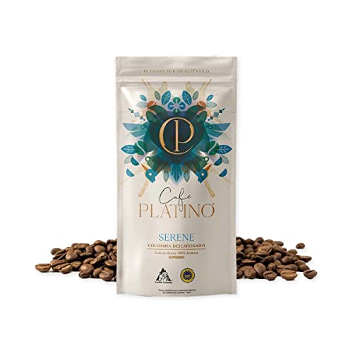 Café Platino Serene - Café en grains décaféiné de Colombie t