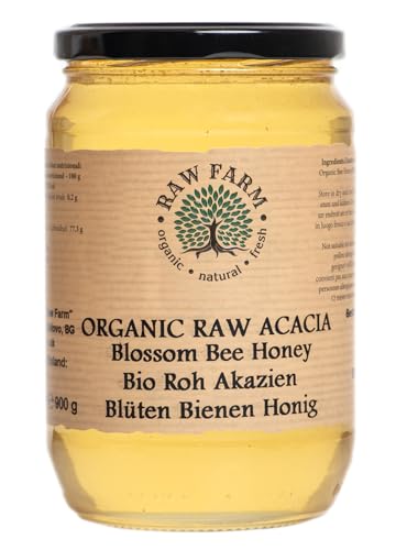 Raw Farm - Miel cru bio d'acacia 900 g - Directement de l'ap