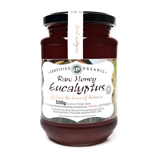 Miel dEucalyptus Cru Certifié Biologique, 500g - 100% Nature