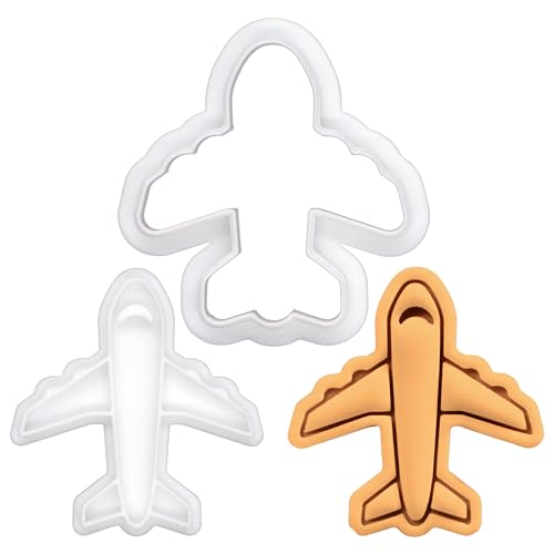 BAKERLOGY Mini emporte-pièce & tampon Avion - Embosseur fond