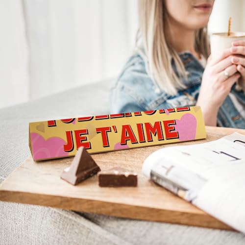 Toblerone thème de l'amour personnalisé avec 2 prénoms - Bar