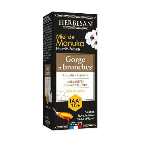 HERBESAN® - SOLUTION BUVABLE GORGE ET BRONCHES MANUKA IAA15+
