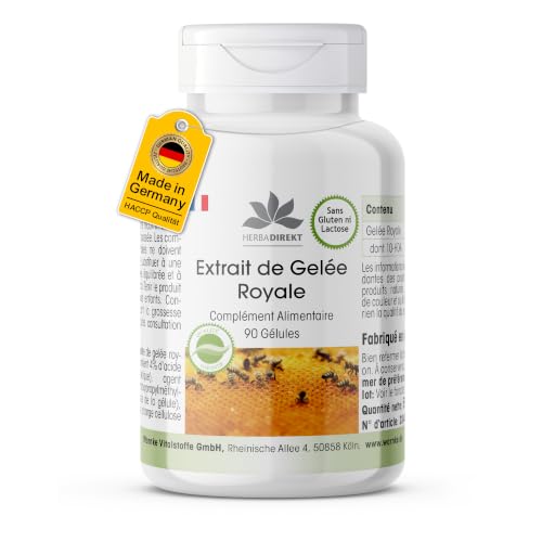 Extrait de gelée royale 500mg - 90 gélules - faciles à avale
