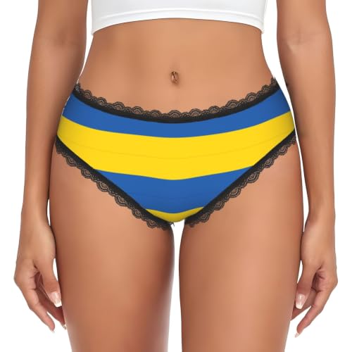 Fgwaauh Sexyflag Of Ukraine Sous-vêtements pour femmes, Noir