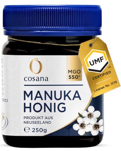 Cosana Miel de Manuka MGO 550+, UMF 15+, origine Nouvelle-Zé