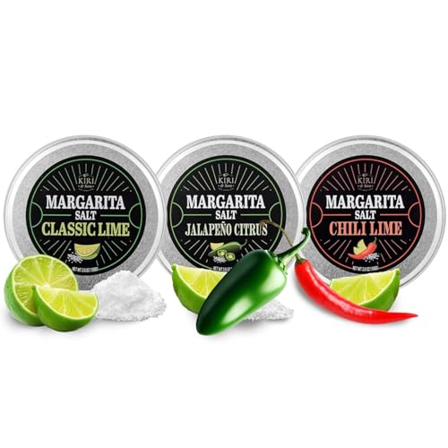 Kiri & Sons Cocktails - Lot de 3 moulins à sel aromatisés à