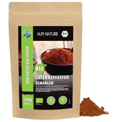 Alpi Nature Piment de Cayenne BIO 250g, Poivre de Cayenne Mo