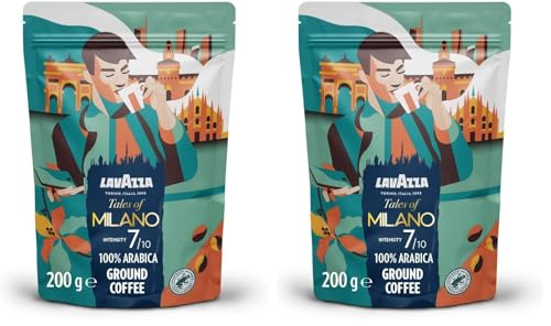 Lavazza, Tales of Milano, Café Moulu, 200 g, Idéal pour la M