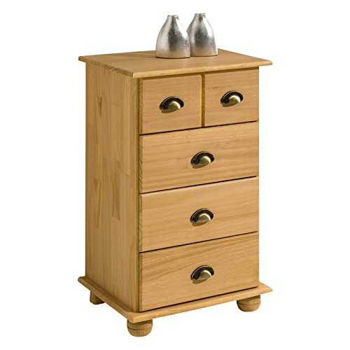 IDIMEX Commode Chambre Colmar L 49 cm en Bois Massif Brun av