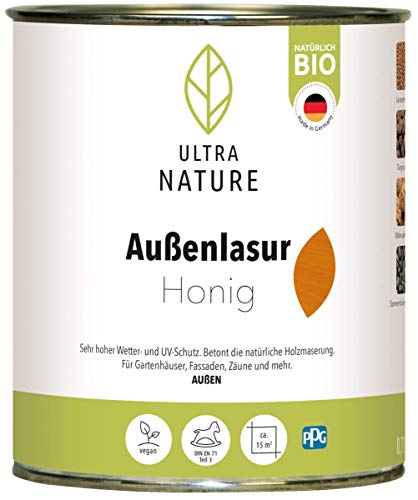 ULTRA NATURE Lasure extérieure 0,75 l, miel, végétalien, nat