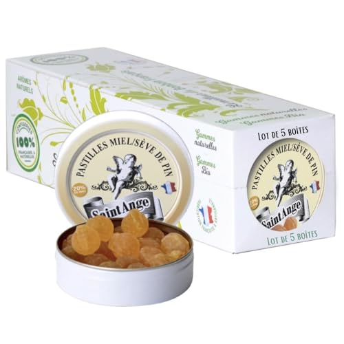 Lot 5 boites | Pastilles Saint-Ange | Saveur Miel Sève de Pi