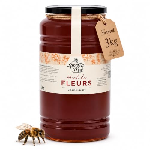 LAbella Mel Miel de Fleur Pur 100% Naturel, Pot 3 kg