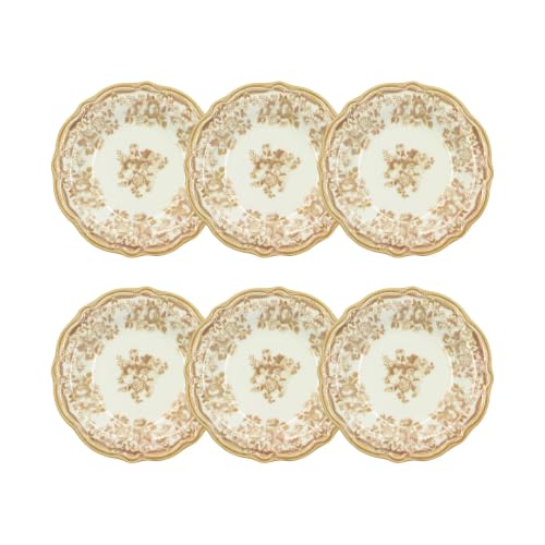 NOVASTYL - Lot 6 assiettes creuses faustine 22cm en grès mie