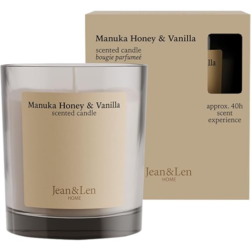 Jean & Len Bougie Miel de Manuka & Vanille, parfum doux et s