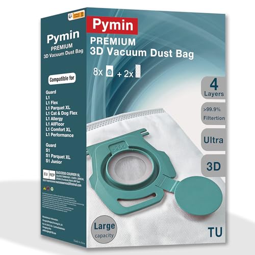 Pymin Lot de 8 sacs daspirateur pour Miele TU Guard L1 / Gua