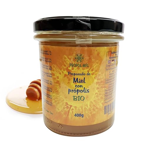 Miel à la Propolis BIO x 400 g. Propolis à larôme floral. Mi