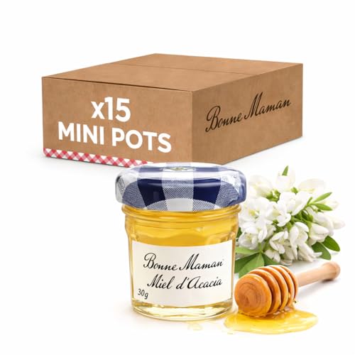 Bonne Maman Miel dAcacia Mini Pots 30g x15 – Coffret de Miel