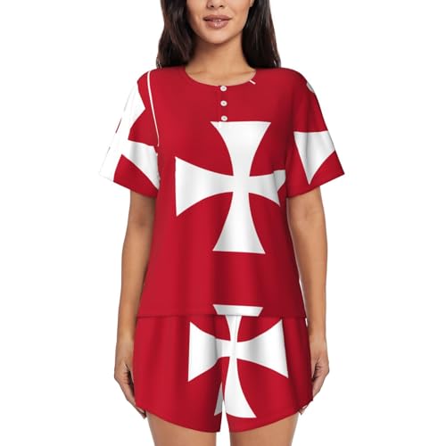 ZQYTGFDC Ensemble de pyjama 2 pièces décontracté à manches c