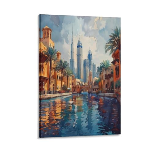 Impression de peinture à laquarelle de Dubaï Burj Al Arabe d