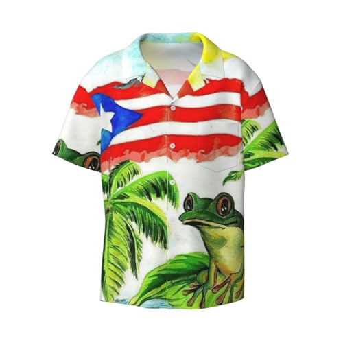 Fgwaauh Chemise hawaïenne à manches courtes avec poche pour