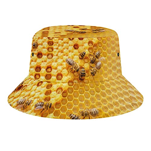 Unisexe Sun Hat Miel dabeille Chapeau Baquet Rugged Chapeau