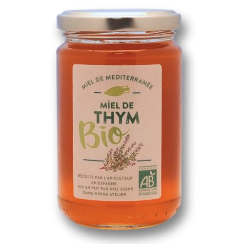 Les Ruchers du Luberon Miel de Thym Bio 400g - Récolté en Es