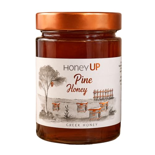HoneyUp Miel de Pin Grec de Rhodes 450g - Naturel & Artisana