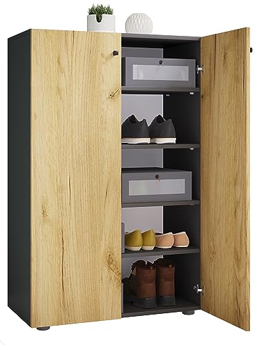 VCM Lona Grande armoire à chaussures en bois XL 5 compartime