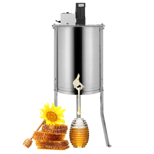 Bonnlo Extracteur de Miel Électrique 4 Cadres 110V 120W, Cen