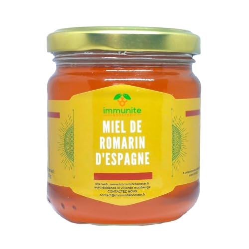 Miel de romarin dEspagne pur - 250g Poids net - immunite BOO