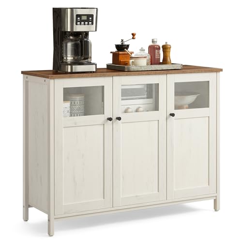 VASAGLE Meuble de Rangement, Buffet, avec Placard 3 Portes,
