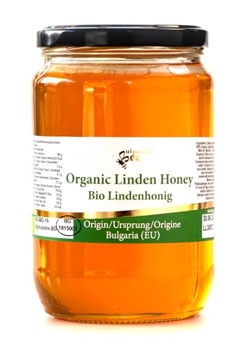 900 g Miel Bio de fleurs de tilleul, cru, naturel, non paste