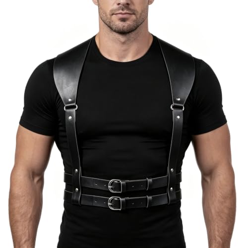 Harnais de Poitrine Réglable Style Punk pour Homme Harnais d