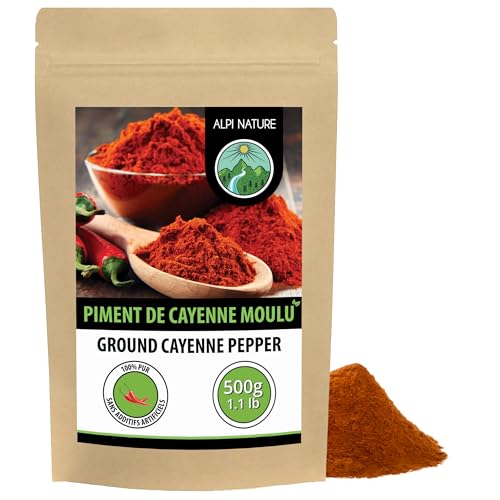Alpi Nature Piment de Cayenne Poudre 500g, Poivre de Cayenne