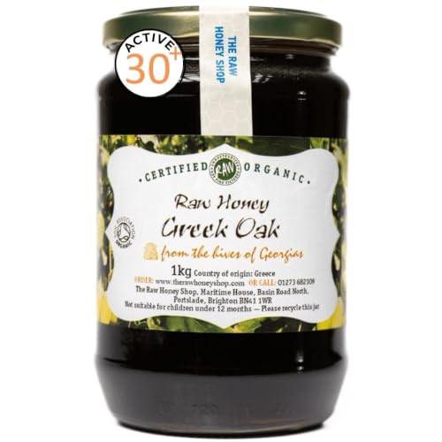 Miel Brut Bio de Chêne de Grèce 1kg - Active 30+, Médaillé d