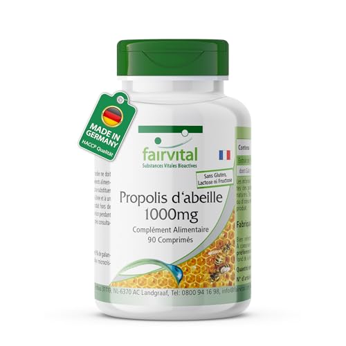 fairvital Propolis dabeille 1000mg, extrait naturel de résin