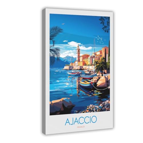 GAPAT Ajaccio Impression dart sur toile pour salon, chambre