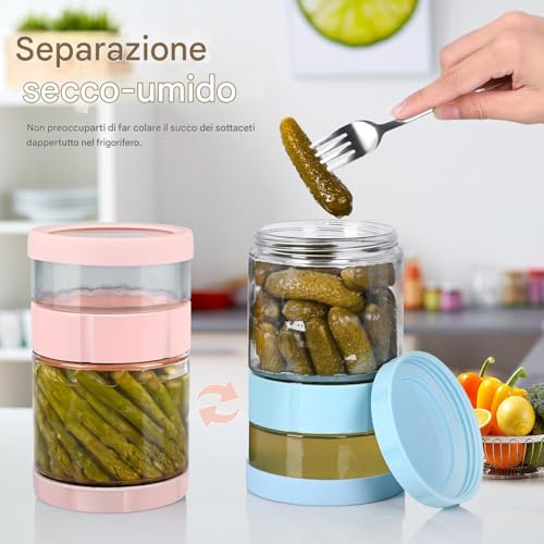 Pot à Cornichons Rangement Étanche pour Cornichons