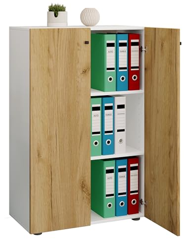 VCM Armoire de Bureau Livres Dossiers Meuble de Bureau Armoi