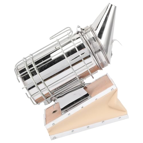 NIYANGLE Fumoir Apicole Mini à Bec en Acier Inoxydable et Pu