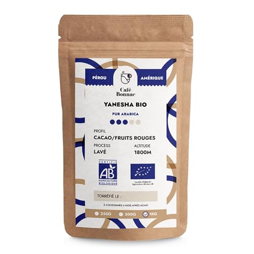 Café Bonnac - Café En Grain Pérou Yanesha 1kg | 100% Arabica