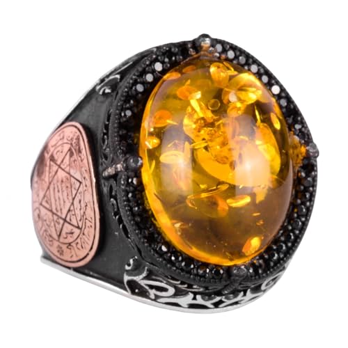 KAMBO Bague en argent avec sceau de Salomon, bague créée en 